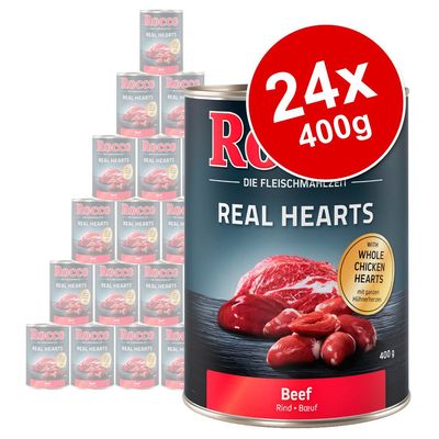 Výhodné balení Rocco Real Hearts 24 x 400 g
