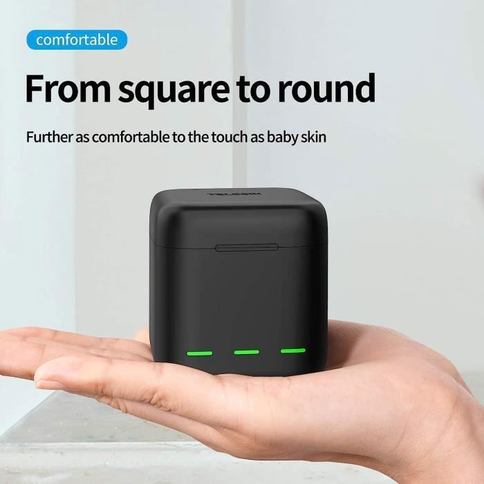 Lot de 2 Batteries et 3 canaux Chargeur Rapide pour GoPro Hero 12 Hero11/10/9 Entièrement Compatible avec Chargeur d'origine.