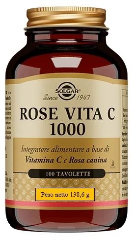 SOLGAR Rose Vita C 1000 100 tabletten Vermoeidheid en uitputting