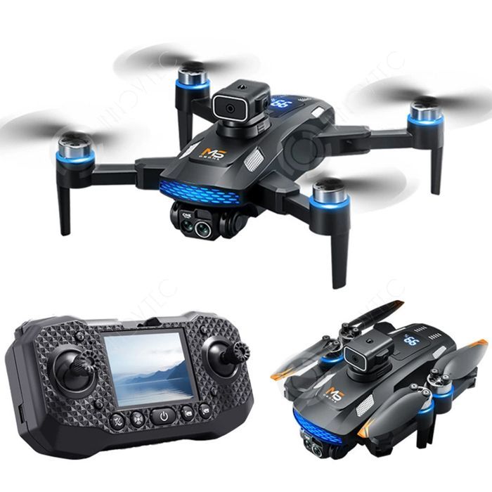 Drone INN de 2000 mAh con cámara, control remoto, pantalla en vivo, zoom de 50x, 3 baterías, 4 modos de evasión de obstáculos laterales, foto
