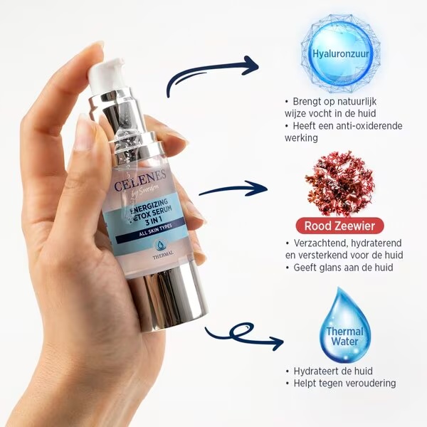 Celenes By Sweden 3-u-1 energizirajući detoks serum<br>30 ml, za sve tipove kože