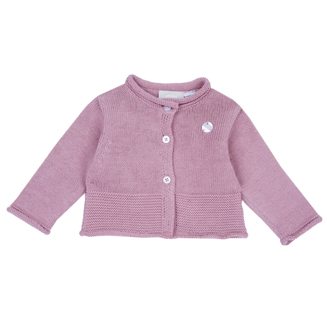 Cardigan roz tricotat