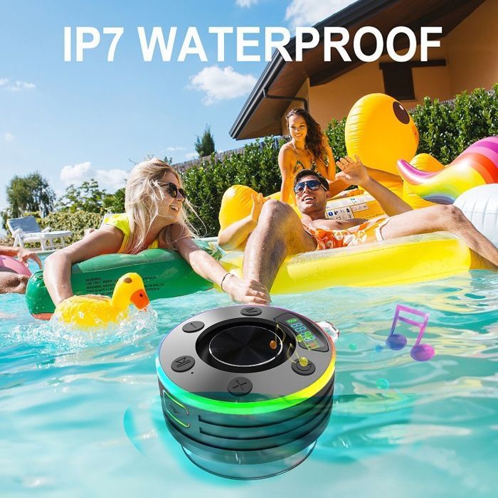 Altavoz Bluetooth para ducha, altavoz Bluetooth inalámbrico portátil de 5.3