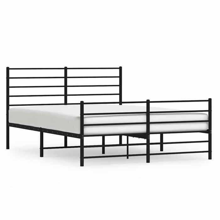 Bedframe - vidaXL - Metaal - Zwart - 120x190cm - Bedpoten