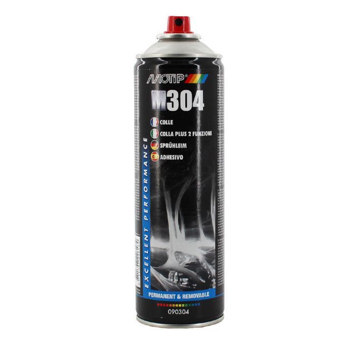 Motip Repositionable Adhesive - 500ml Aerosol - Black - Sold Individually - Repositionable Adhesive