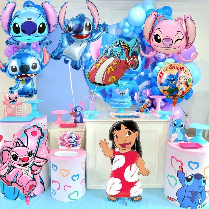 Conjunto de Balões - INBOXXARTY - Stitch - Multicolorido - Balão de Hélio - Decoração de Aniversário