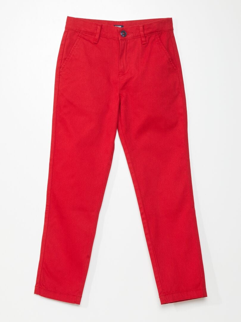 Calça Chino Slim - VERMELHA