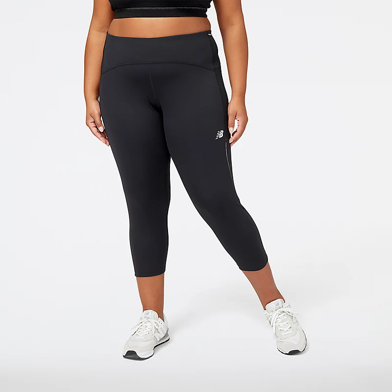 Damskie spodenki Impact Run Crop - CZARNE