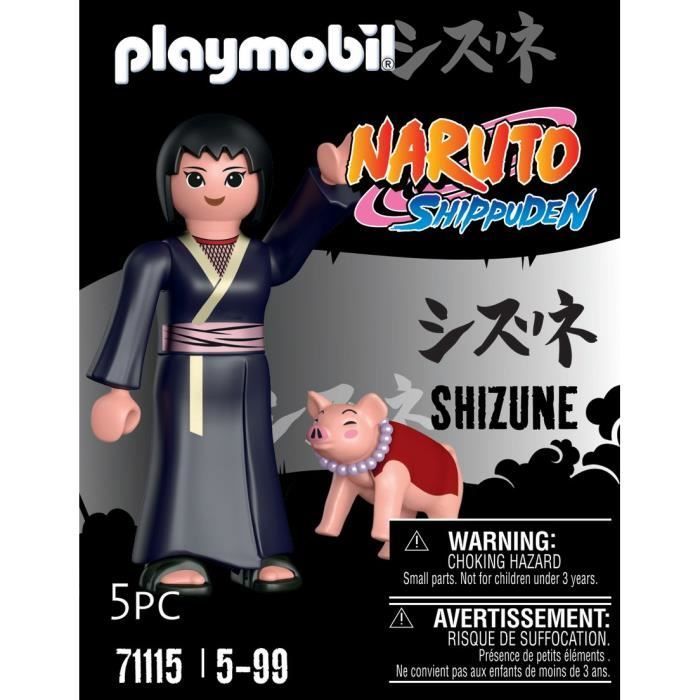 PLAYMOBIL - 71115 - Shizune - Naruto Shippuden - Figura de Kunoichi con el tío cerdo