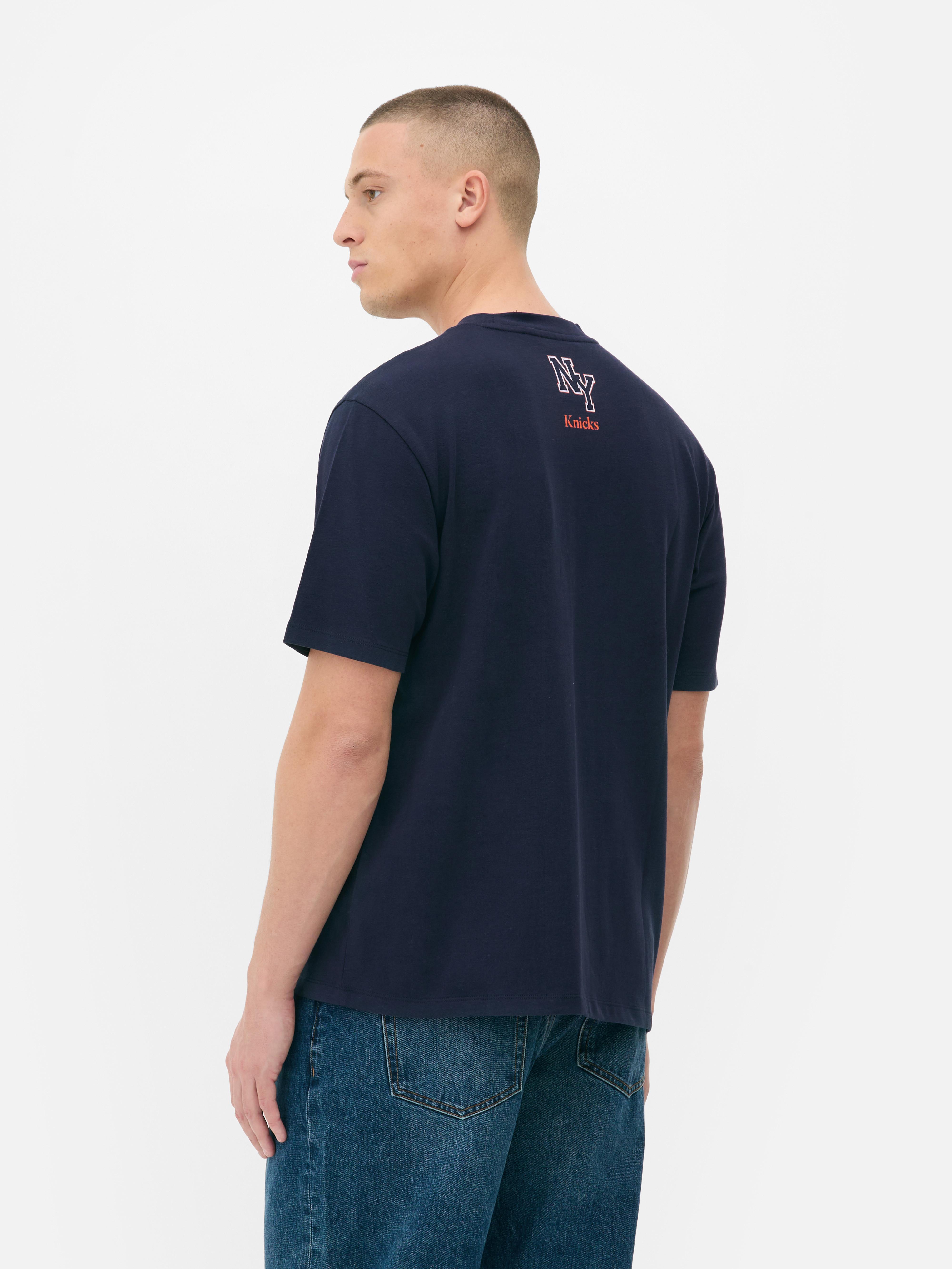 Tricou NBA New York Knicks cu imprimeu Un tricou sport cu guler rotund și imprimeuri NBA New York Knicks