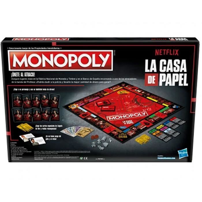 MONOPOLY La Maison de Papier - Jeu de plateau multicolore, 16+ ans, 2+ joueurs