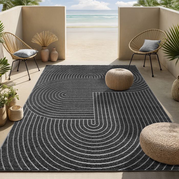 Tapis de Salon Moderne - THE CARPET - Santo Plus - Anthracite - 160 x 220 cm