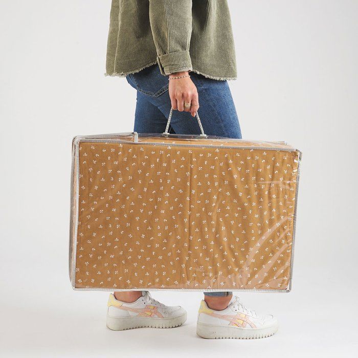Reismatras - 120 x 60 cm - 4 cm dik - Opvouwbaar - Camel - CANDIDE