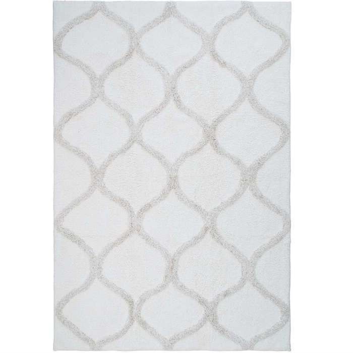 Tappeto berbero lavabile in cotone beige, 120x180