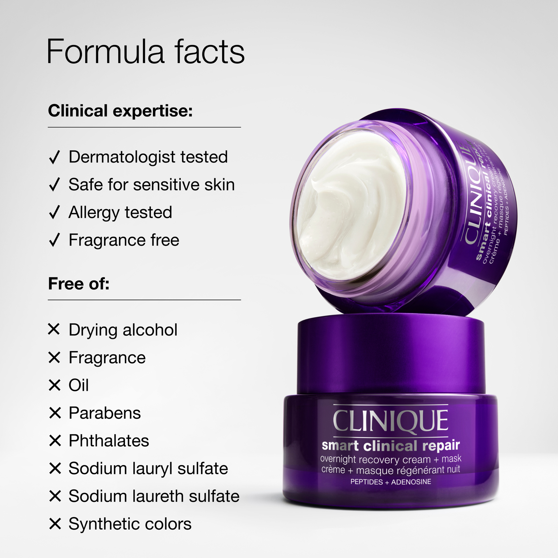 Clinique Smart Clinical Repair atjaunojošais krēms un maska nakts laikā 50 ml