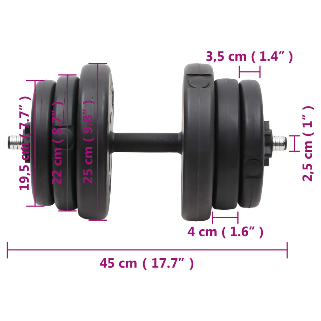 Set de gantere Vidaxl