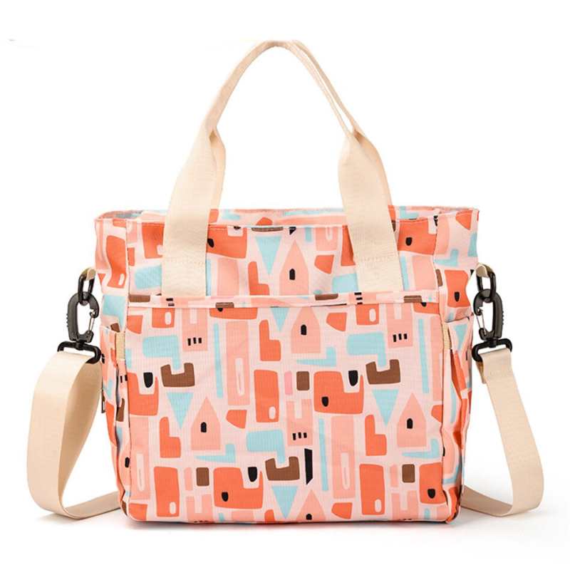 Sac bandoulière grande capacité pour maman et bébé, avec grande poignée, imprimé dessin animé mignon et tendance, imperméable et ultraléger.