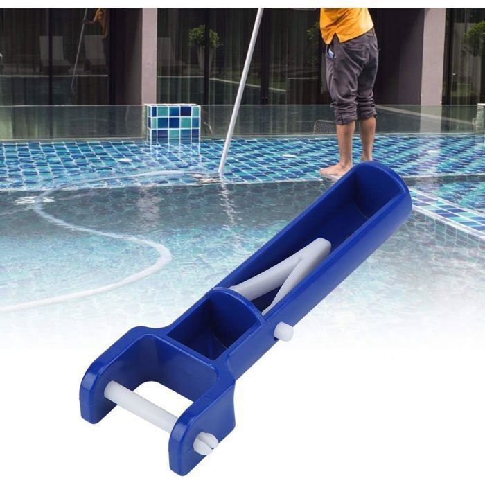 Set van 2 V-vormige borstels voor zwembadstofzuigers - Reinigingskop met handvat voor zwembad- en spa-accessoires 25 cm
