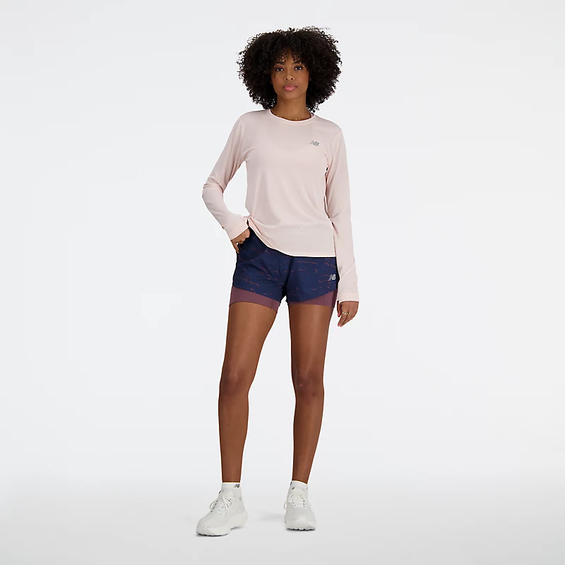 Femme Athletics T-shirt met lange mouwen - ROSE QUARTZ MELANGE
