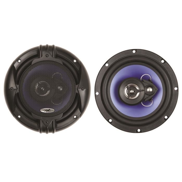 Haut-parleur coaxial PNI HiFi650, 120 W, 16,5 cm, 3 voies, lot de 2