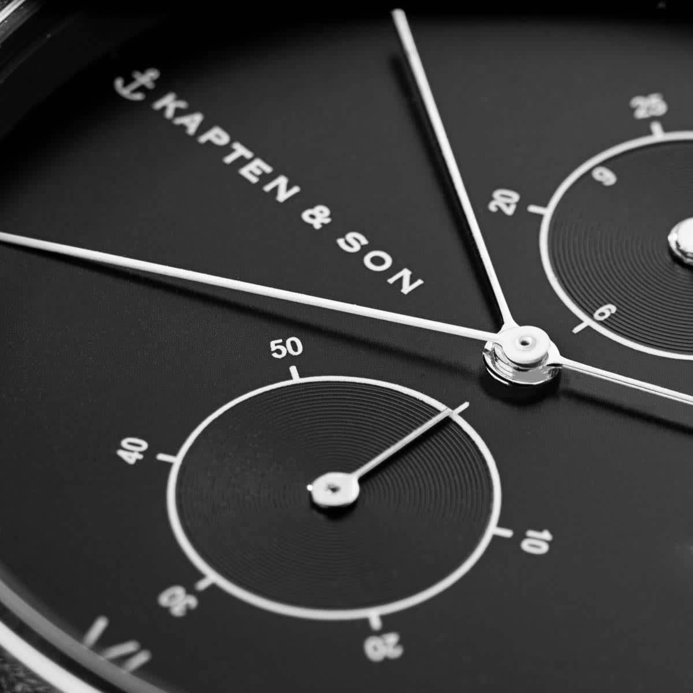 Chrono Small Argent Acier Noir