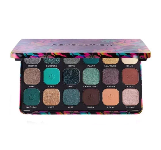 Makeup Revolution Forever Flawless paleta cieni Chilled With Cannabis Sativa 19,8g