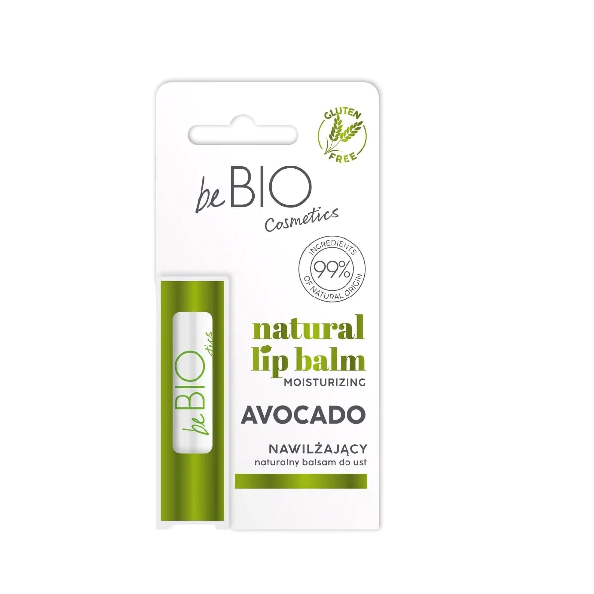 BeBIONaturalny Balsam do ust Nawilżająco-Odżywczy Awokado
