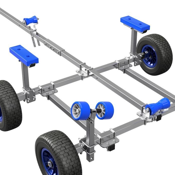 Chariot de mise à l'eau remorque à main remorque portuaire jetski remorque pour bateau SUPROD XTR-B360R-W2-TA Ø 420 mm