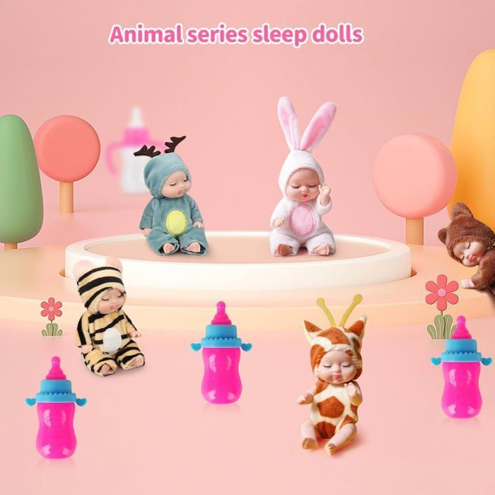 Reborn Doll - Set of 8 Mini Dolls - Washable PVC - Preschool Toys - Unisex - 1 to 15 months