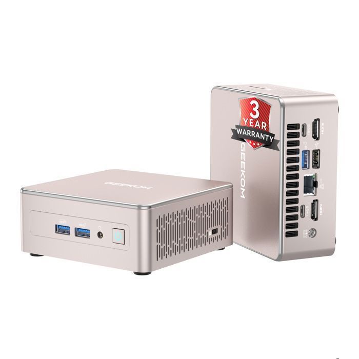 GEEKOM A5 Mini PC avec AMD Ryzen 5 7430U, 512Go SSD 16Go RAM Ordinateur de Bureau, 8K Display, Dual HDMI, Windows 11 Pro