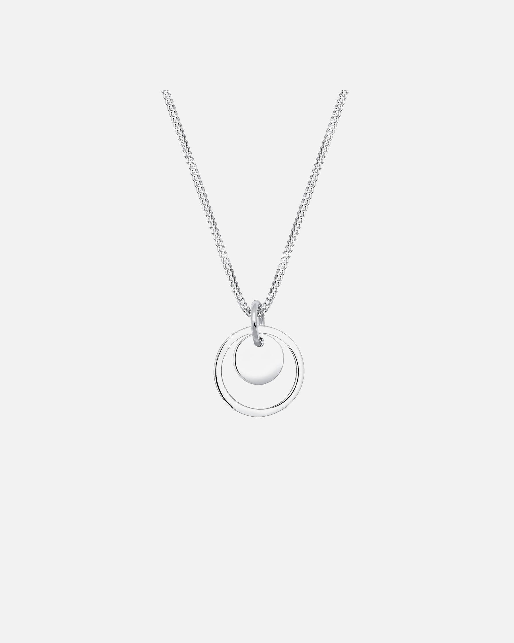 Elli Femmes Pendentif Cercle Plaquette Geo Look en Argent Sterling 925