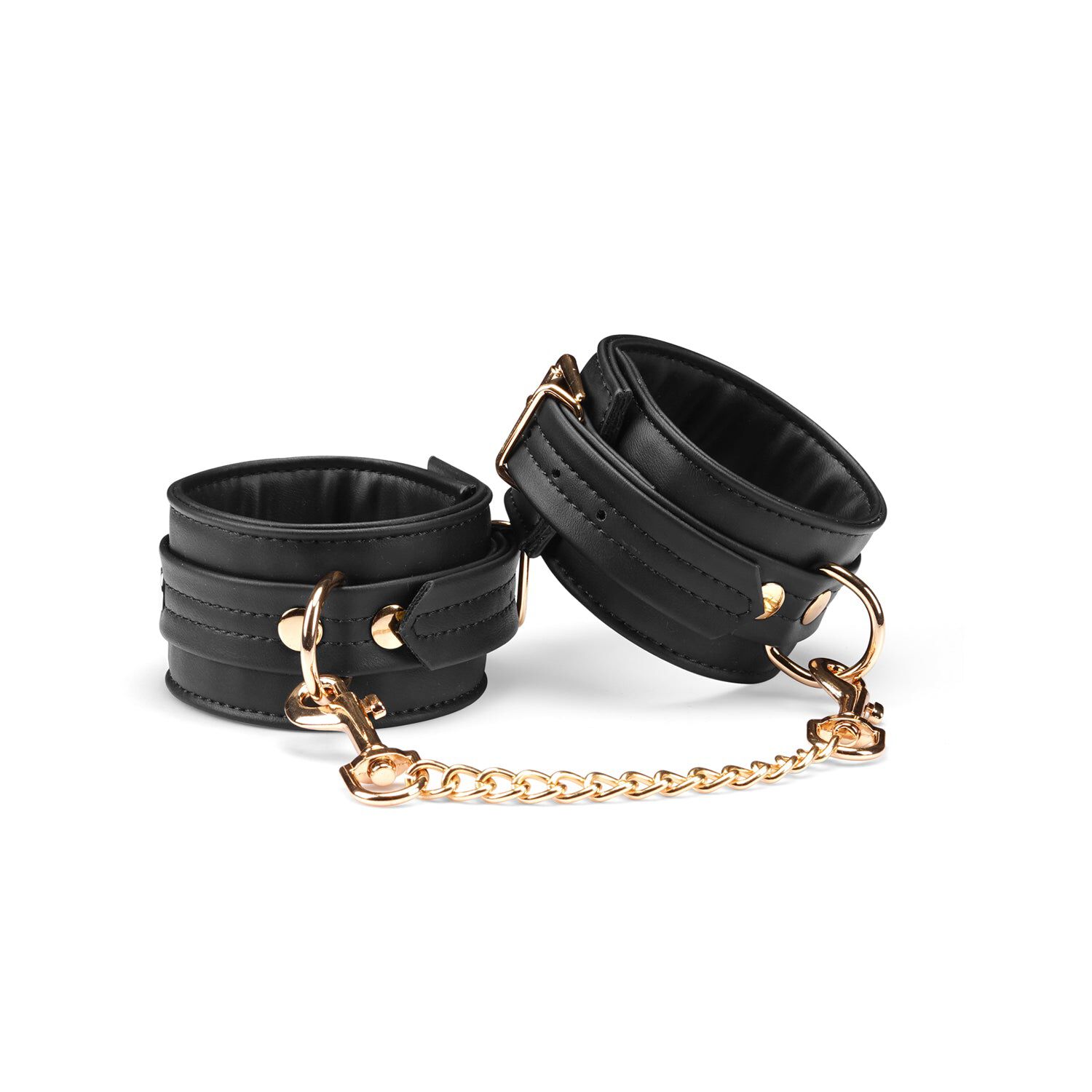 Liebe Seele Black Organosilicon Vegan Leather Ankle Cuffs