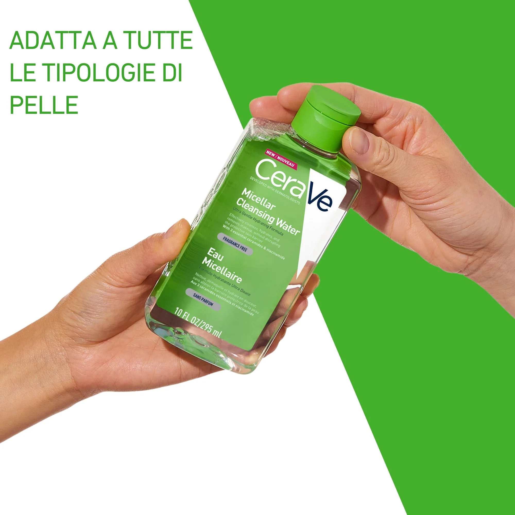 Detergenti Acqua Micellare con 3 ceramidi essenziali - Acqua detergente viso