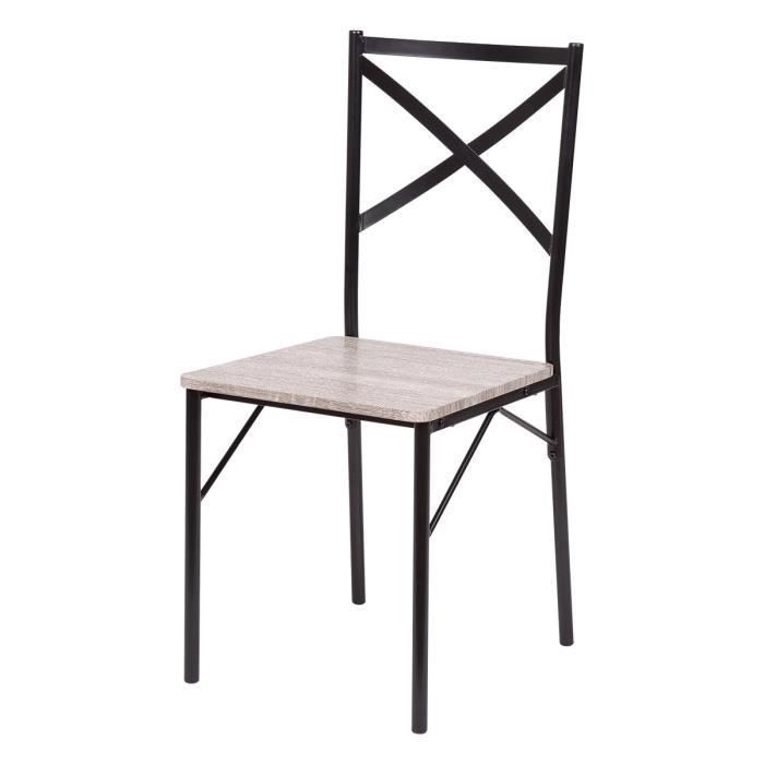 Conjunto de 1 mesa con 4 sillas - MDF y metal - COUNTRY