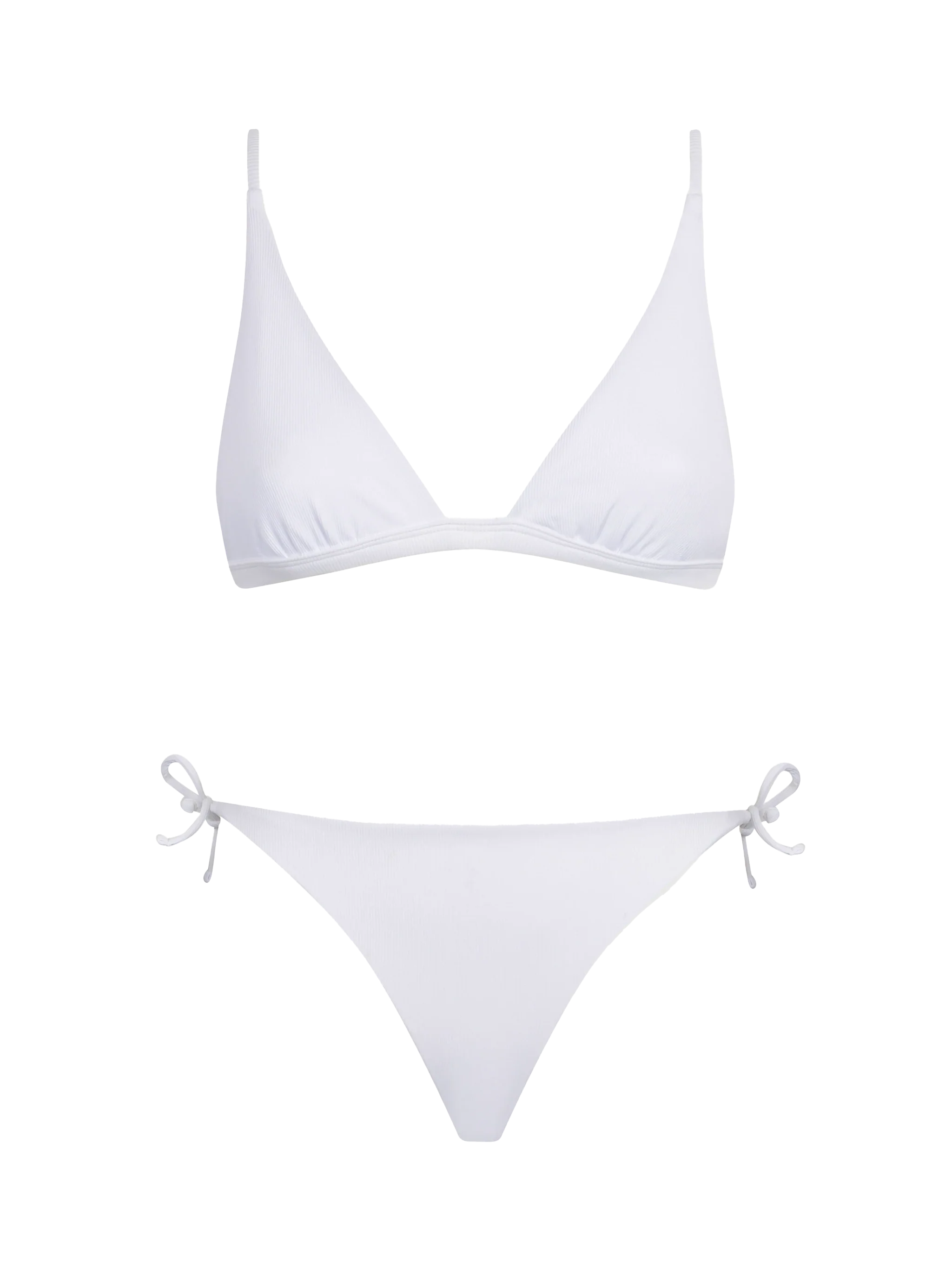 Witte driehoekige bikini voor dames