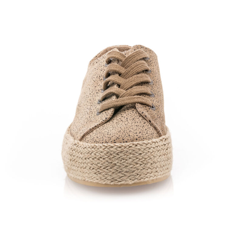 Dámske béžové espadrilky s lanovou podrážkou