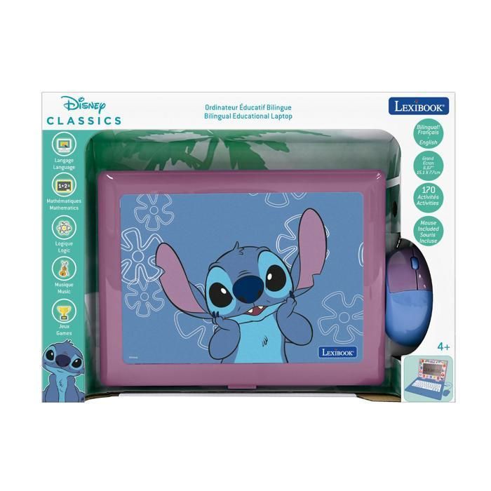 Educational computer - LEXIBOOK - Stitch - 170 activities - Bilingual EN/FR - 7 educational categories