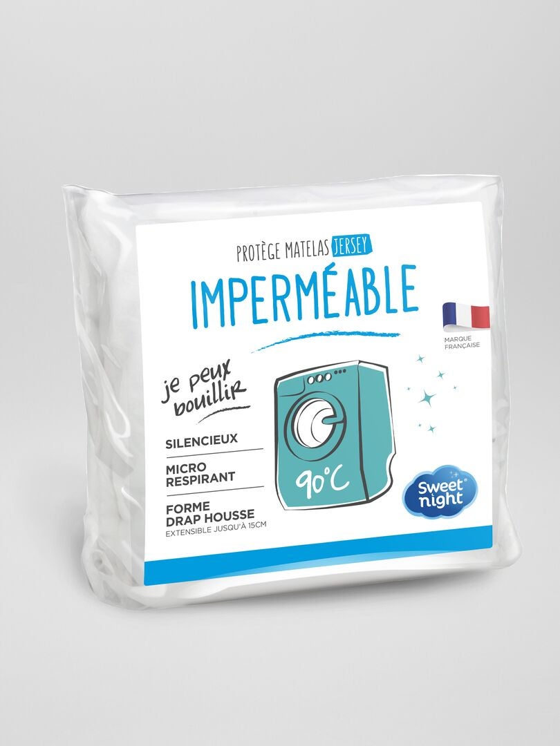 Protector de colchón impermeable para bebé - BLANCO