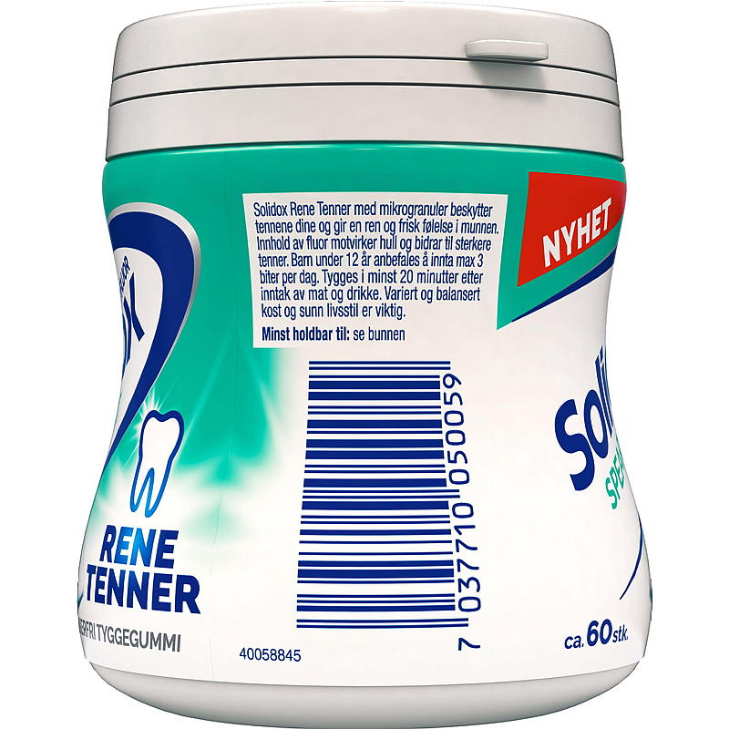 Gomma da masticare Solidox 90 g Menta piperita Solidox
