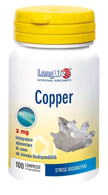 LONG LIFE LongLife Koper 2 mg Voedingssupplement met koper 100 tabletten