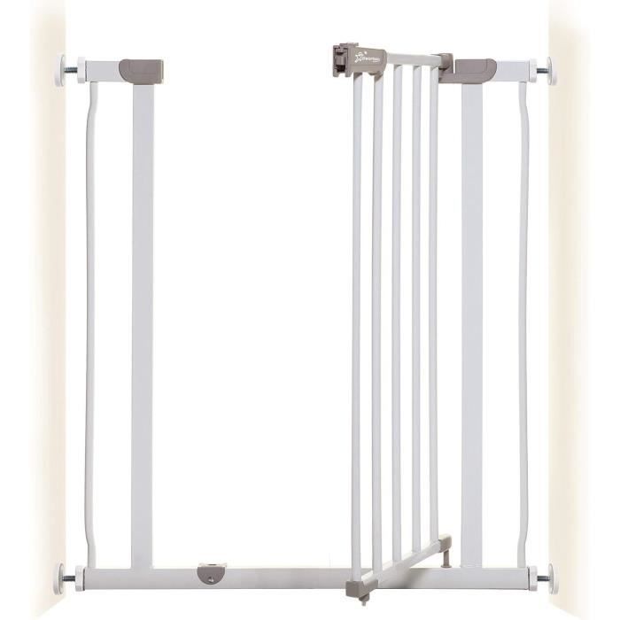 Barrière de sécurité - DREAMBABY - AVA - Montée par pression - 61-67 x 76 cm - Double verrouillage - Blanc
