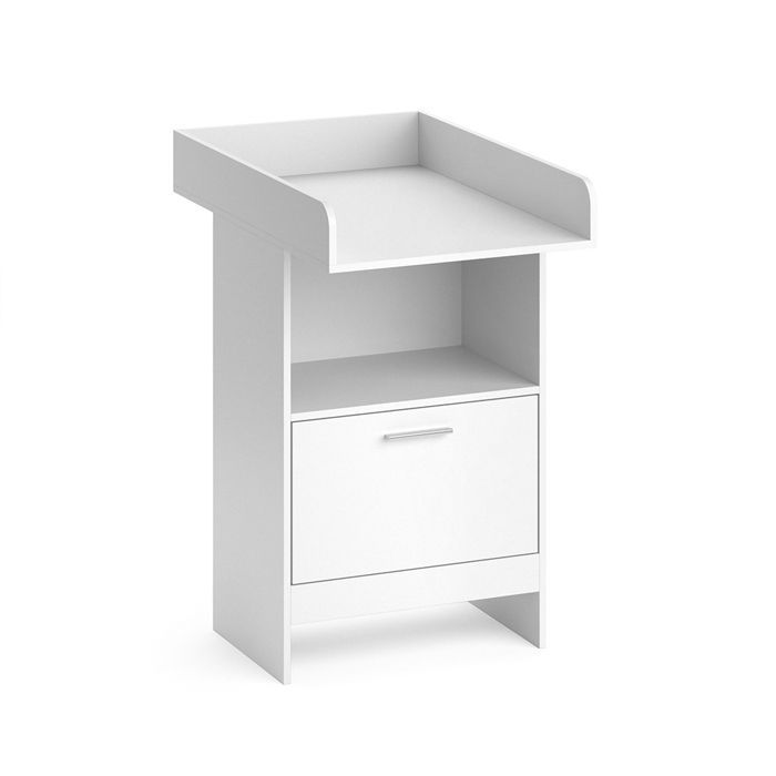 Trocador Leo 60x103cm com gaveta, Branco, Vicco 36744