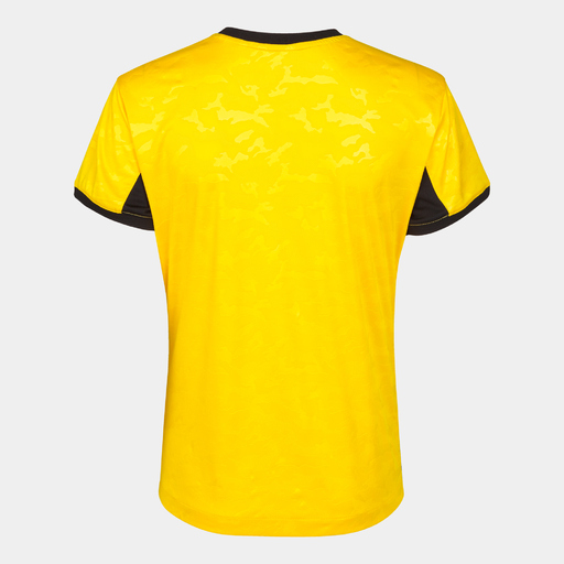 Camiseta Joma Toletum II de manga curta, amarela e preta.