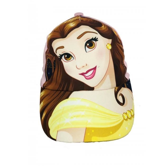 Gorro para niña - Disney - Bella - Rosa - Talla única - Ajustable con velcro