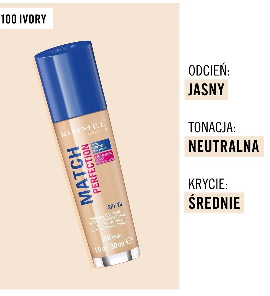 Rimmel Match Perfection Podkład do twarzy, 100