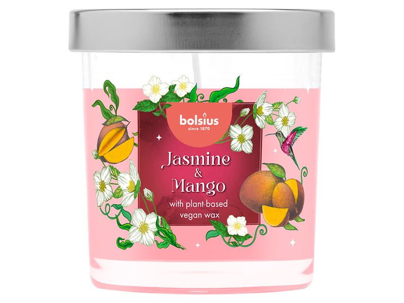 Świeca w szkle z pokrywką Jaśmin i Mango 8 cm