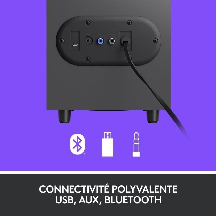 Enceinte PC - Sans fil - Logitech - Z407 - Noir