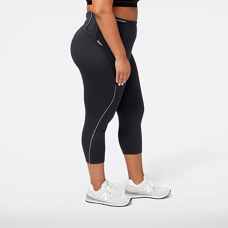 Damskie spodenki Impact Run Crop - CZARNE