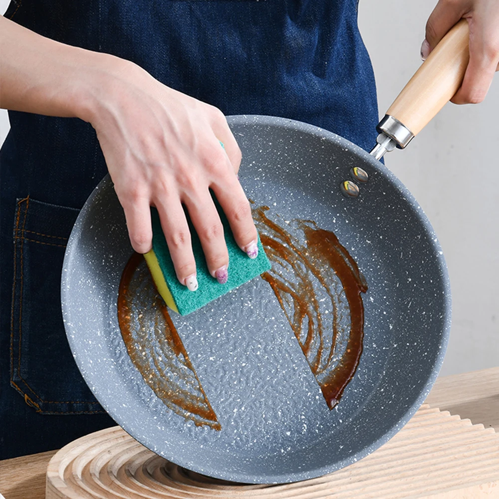 Poêle antiadhésive 26 cm/28 cm/30 cm, wok, poêle à œufs et steak, compatible induction et gaz, ustensiles de cuisine, casserole à crêpes.