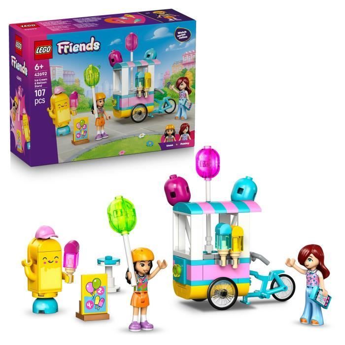 LEGO Friends 42692 Ice Cream and Balloon Stand - Building Toy for ages 6+